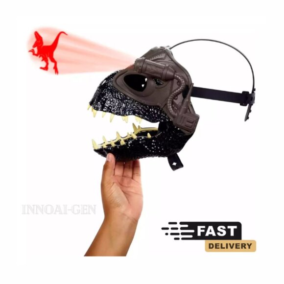 Jurassic World Track 'N Roar Dinosaur Mask with Tracking Light & Sound Indorapt - Picture 2 of 6